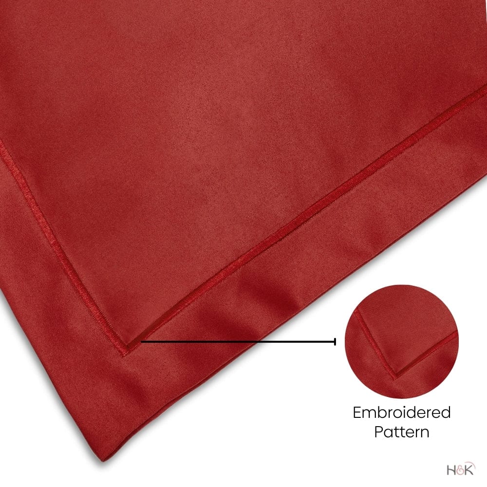 Satin Royale Scarlet Desire Red 300TC Satin 2 Pillow Cover