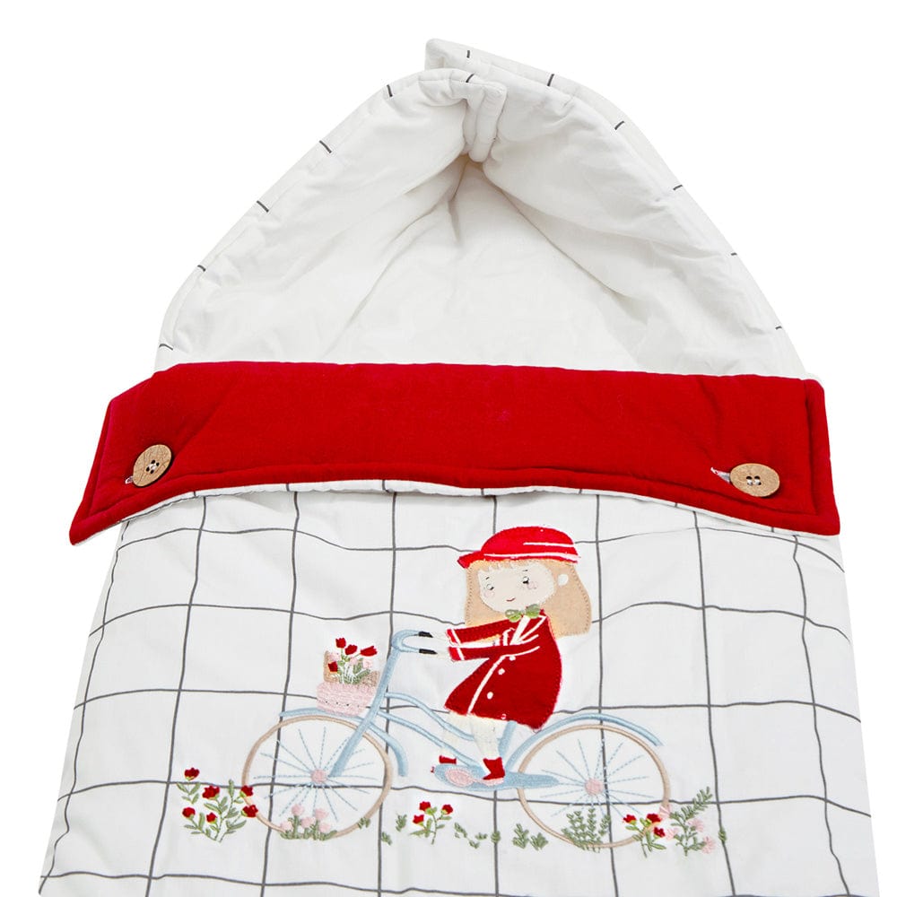 Cotton Carrier Nest cum Sleeping Bag, Scarlet in Paris