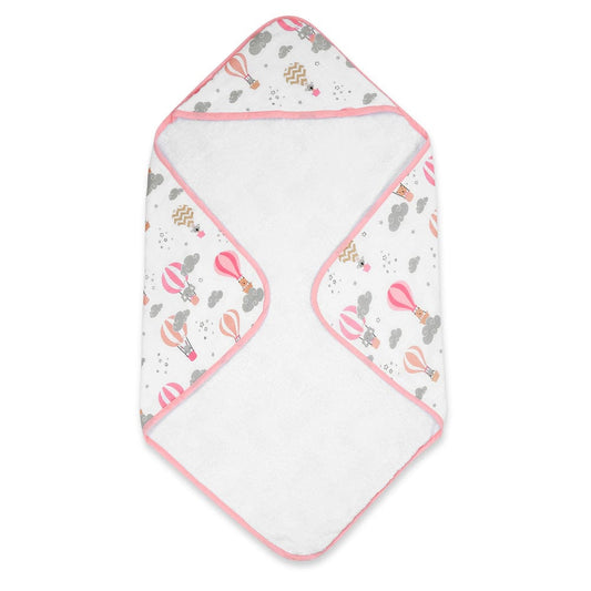 Cotton Muslin-Terry Hooded Towel ( Newborn - 12 Months) - Serene Dreamscape