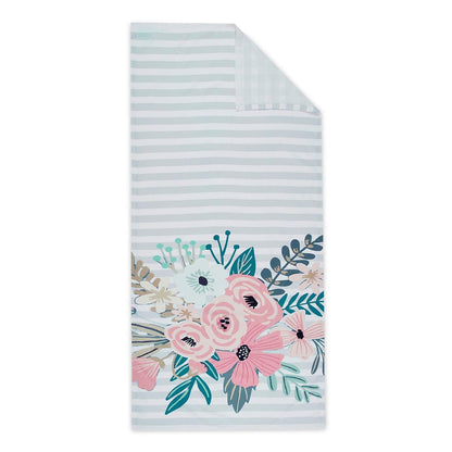 Bamboo Cotton Kids Bath Towel - Serene Floral