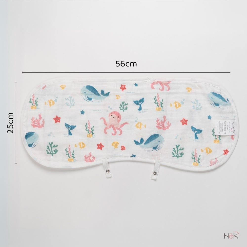 Sea and Bloom Pack of Muslin Cotton Burp Cloths- Pack of 2