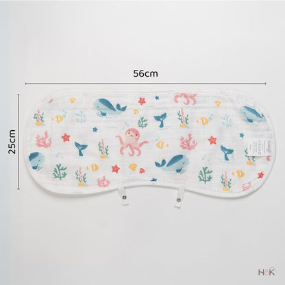 Sea and Bloom Pack of Muslin Cotton Burp Cloths- Pack of 2