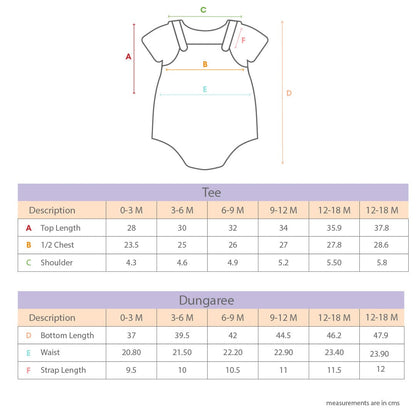 Girl Blue Onesie with Tee 3-18 Months
