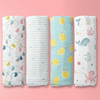 Aloha Collection 100% Cotton Muslin Swaddle Pack Of  4 (Elephant, Dot, Fruit, Ocean)