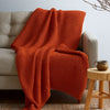 Sienna Warmth Knitted Throw, Burnt Orange