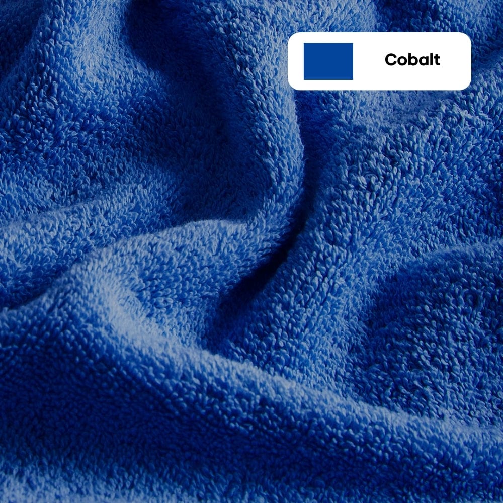 100% Cotton Harmony Combed Bath Set- Pack Of 6  (Cobalt, Almond)