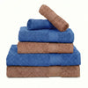 100% Cotton Harmony Combed Bath Set- Pack Of 6  (Cobalt, Almond)