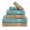 100% Cotton Harmony Combed Bath Set- Pack Of 6  (Coastal Blue, Taupe)
