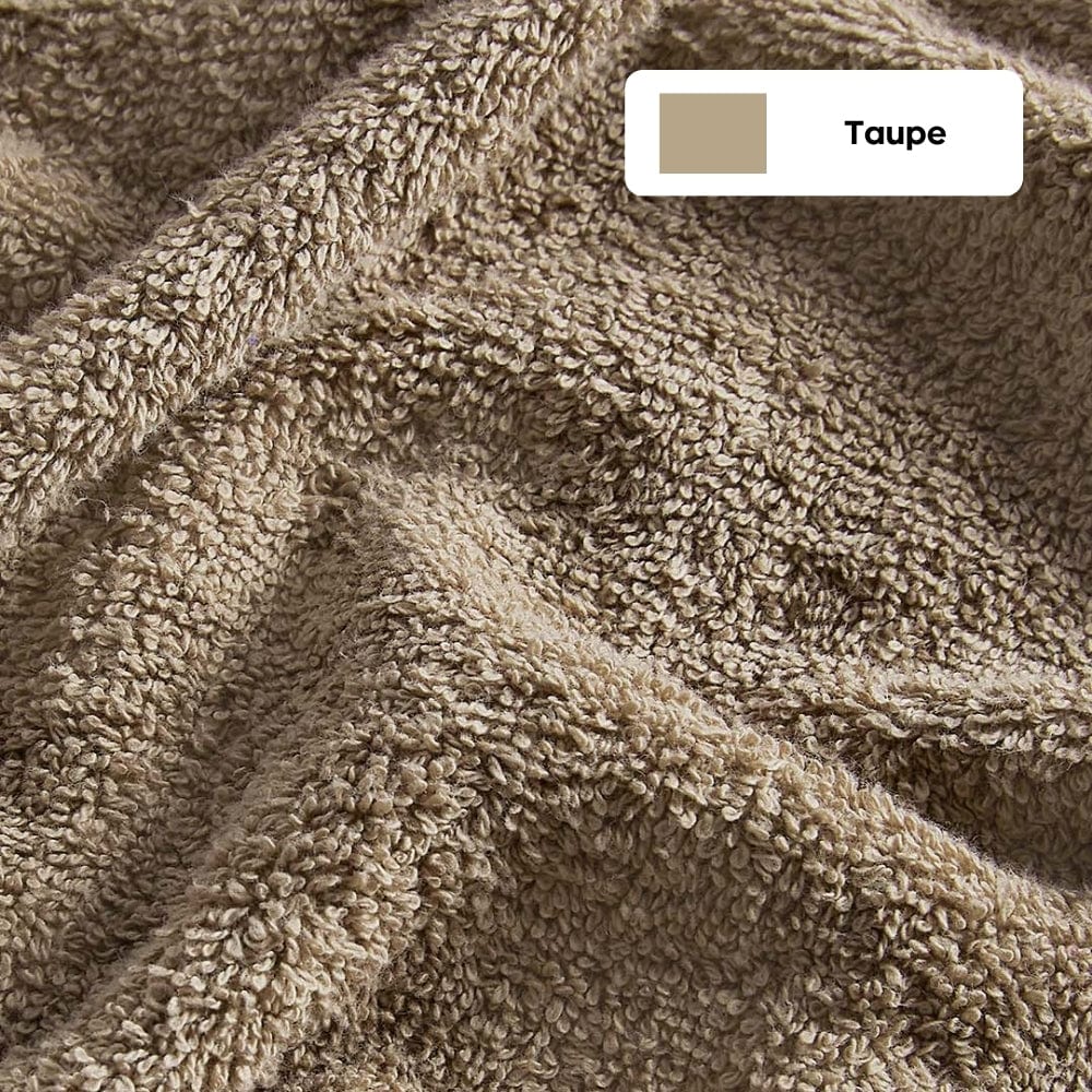 100% Cotton Harmony Combed Bath Set- Pack Of 6  (Coastal Blue, Taupe)