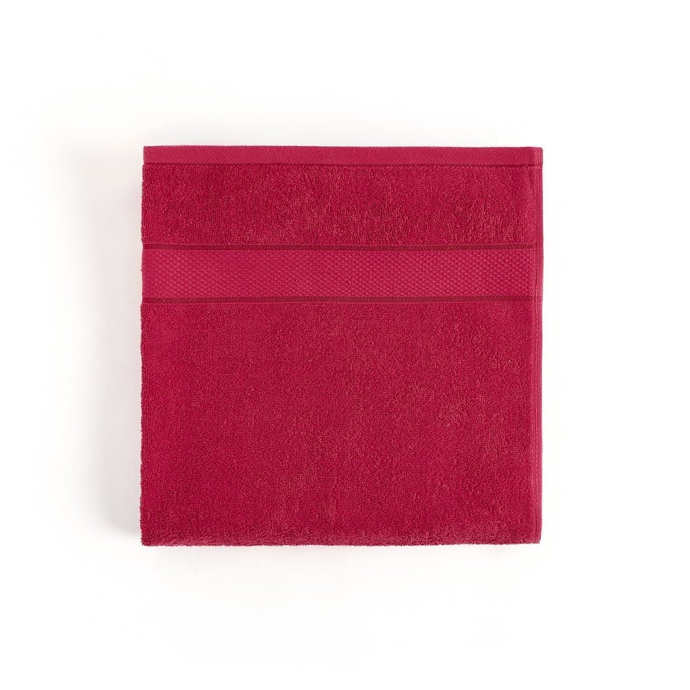 Bliss 100% Cotton Bath Towel Set of 2 – Raspberry & Taupe - Bath Towel | haus & kinder