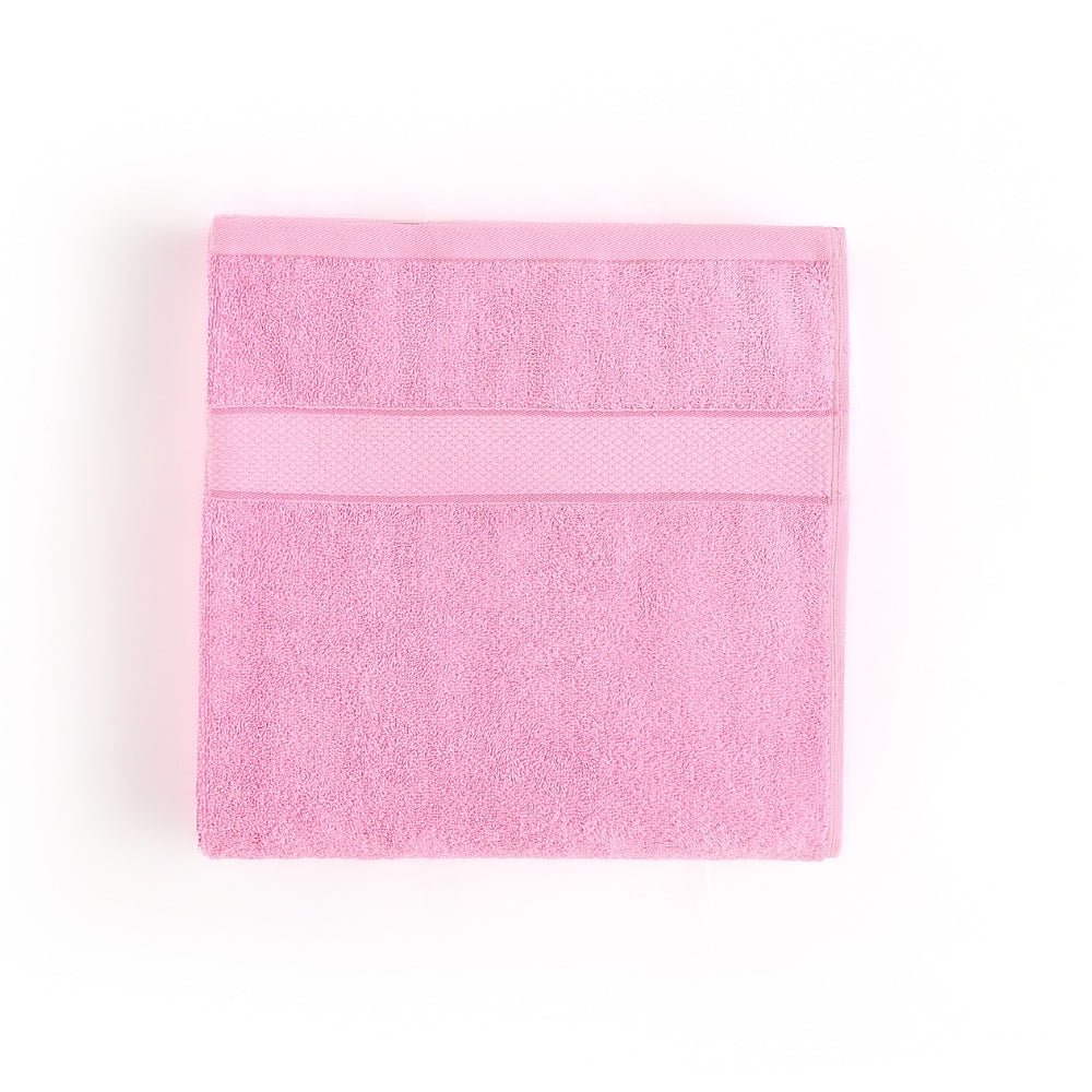 Bliss 100% Cotton Bath Towel Set of 2 – Navy & Pink - Bath Towel | haus & kinder