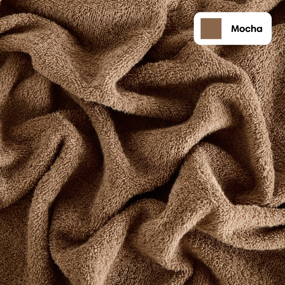 Bliss 100% Cotton Bath Towel Set of 2 – Mocha & Taupe - Bath Towel | haus & kinder