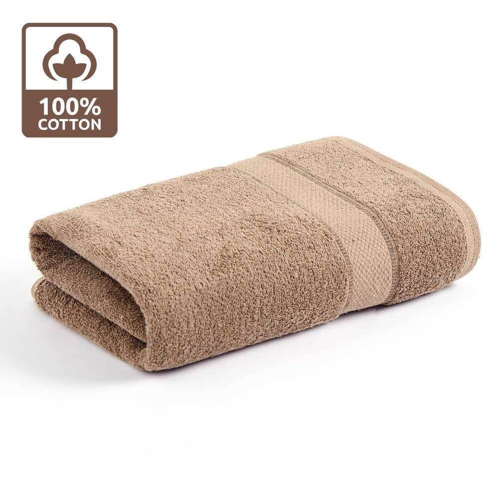 Bliss 100% Cotton Bath Towel Set of 2 – Mocha & Taupe - Bath Towel | haus & kinder