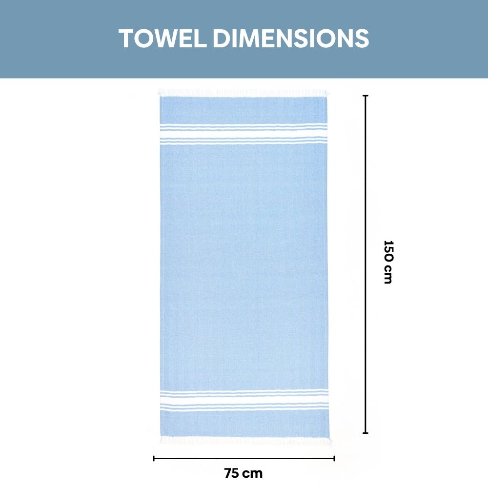 Calista 100% Cotton Bath Towel, Royal Blue - Bath Towel | haus & kinder