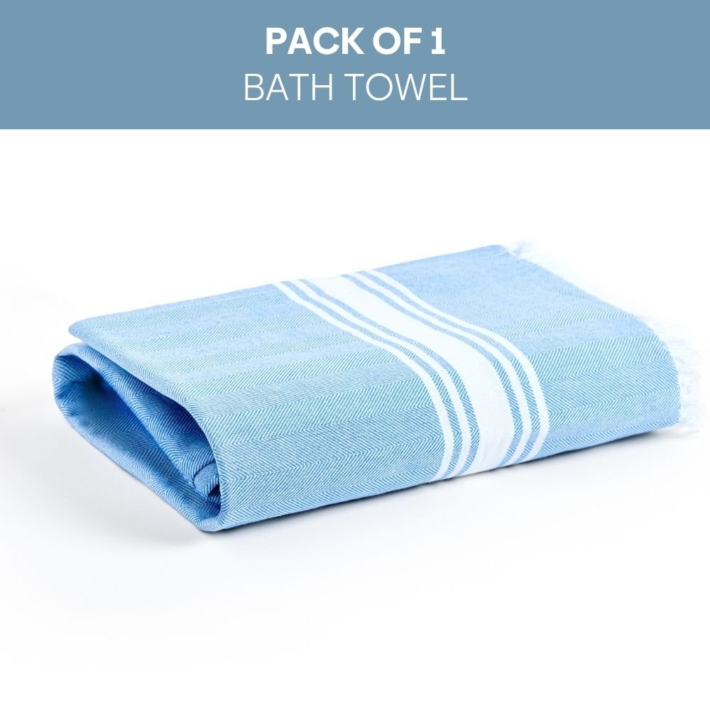 Calista 100% Cotton Bath Towel, Royal Blue - Bath Towel | haus & kinder