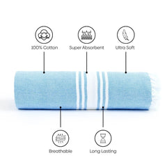 Calista 100% Cotton Bath Towel, Royal Blue - Bath Towel | haus & kinder