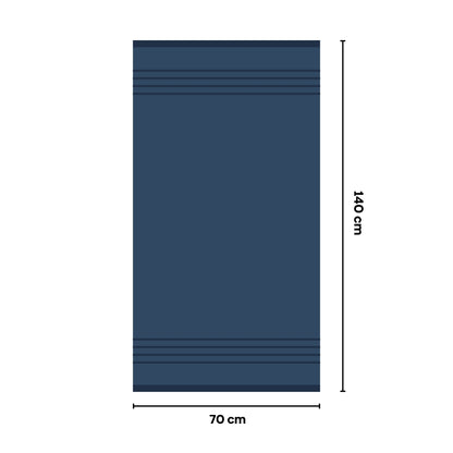 Oxford Bath Towel Pack Of 1, Blue