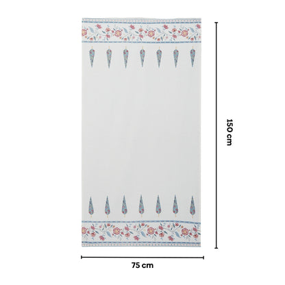 Regalia Waffle Blossom Whisper Bath Towel- White