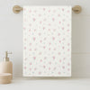Regalia Waffle Floral Drift Bath Towel- White