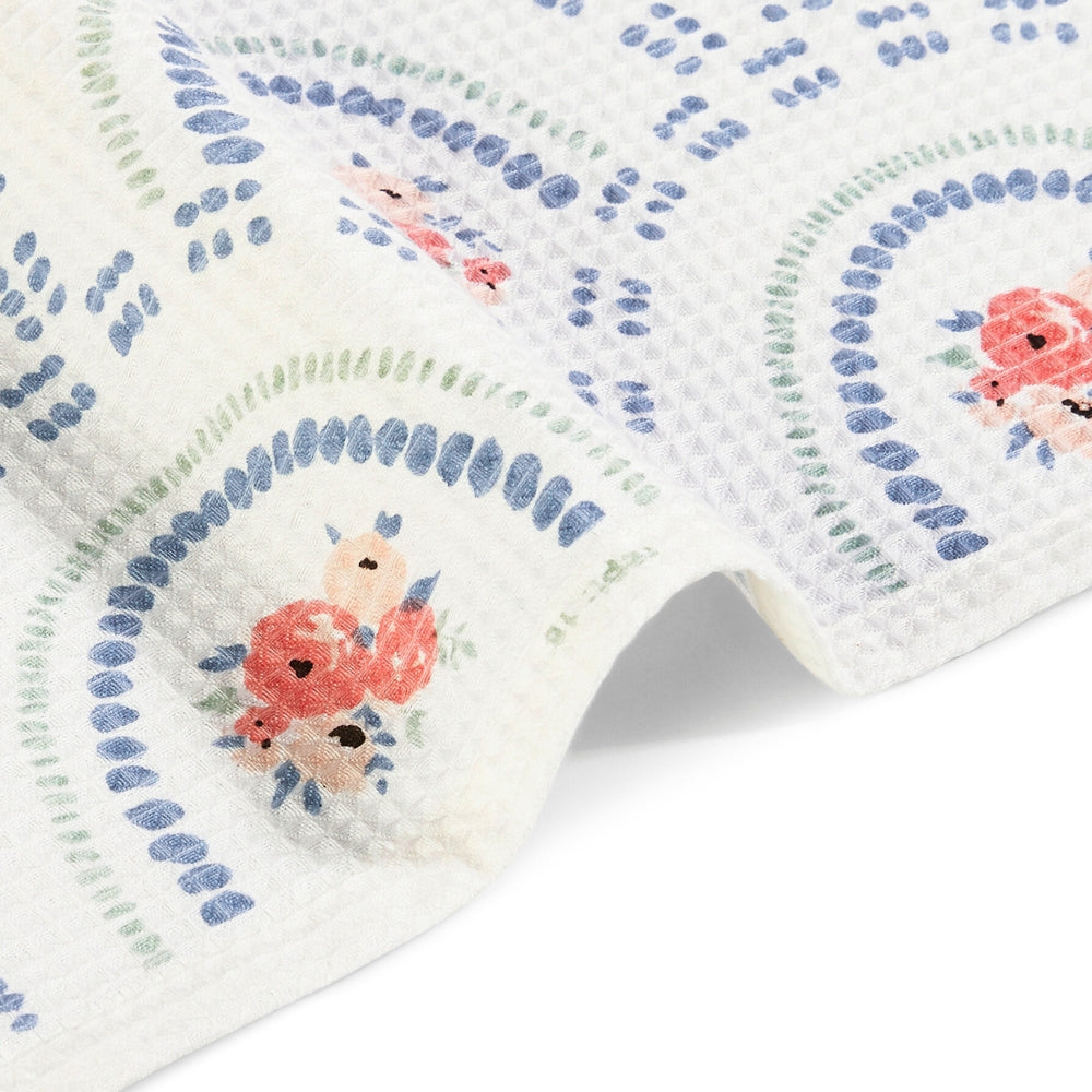 Regalia Waffle Scallop Bliss Bath Towel- White