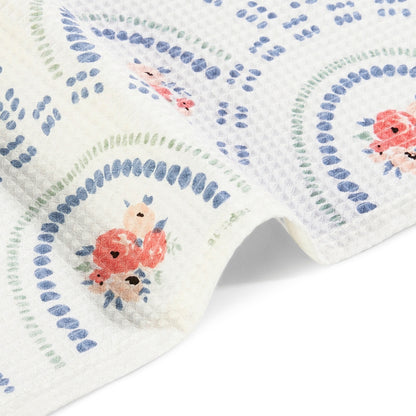 Regalia Waffle Scallop Bliss Bath Towel- White