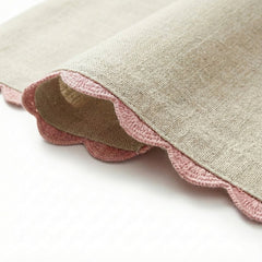 Dune Bloom Embroidered Table Placemat , Taupe (Pack of 2) - Table Linen | haus & kinder