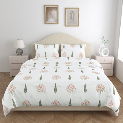 Tree of Life 186 TC Cotton 100% Printed Flat King Bedsheet