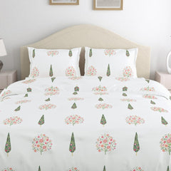 Tree of Life 186 TC Cotton 100% Printed Flat Double Bedsheet - Bedsheets | haus & kinder