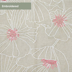 Dune Bloom Embroidered Table Runner, Taupe - Table Linen | haus & kinder