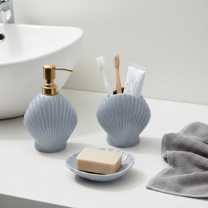 Misty Seashell Bathroom set- Blue