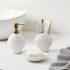 Pearl Seashell Bathroom Set- White