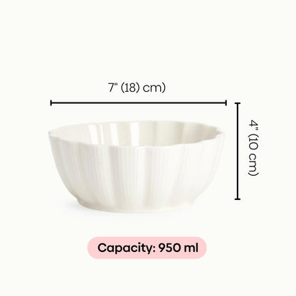 Moon Dancer serve bowl, Ivory