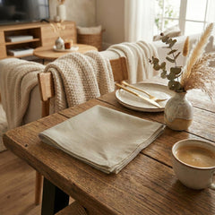 Oat Fold Table Napkin, Taupe (Pack of 4) - Table Linen | haus & kinder