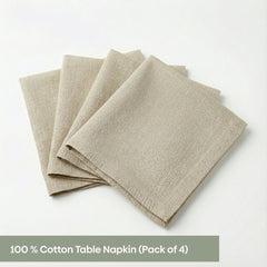Oat Fold Table Napkin, Taupe (Pack of 4) - Table Linen | haus & kinder