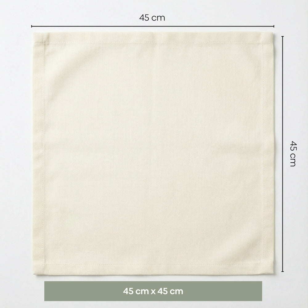 Cream Fold Table Napkin, Ivory (Pack of 4)