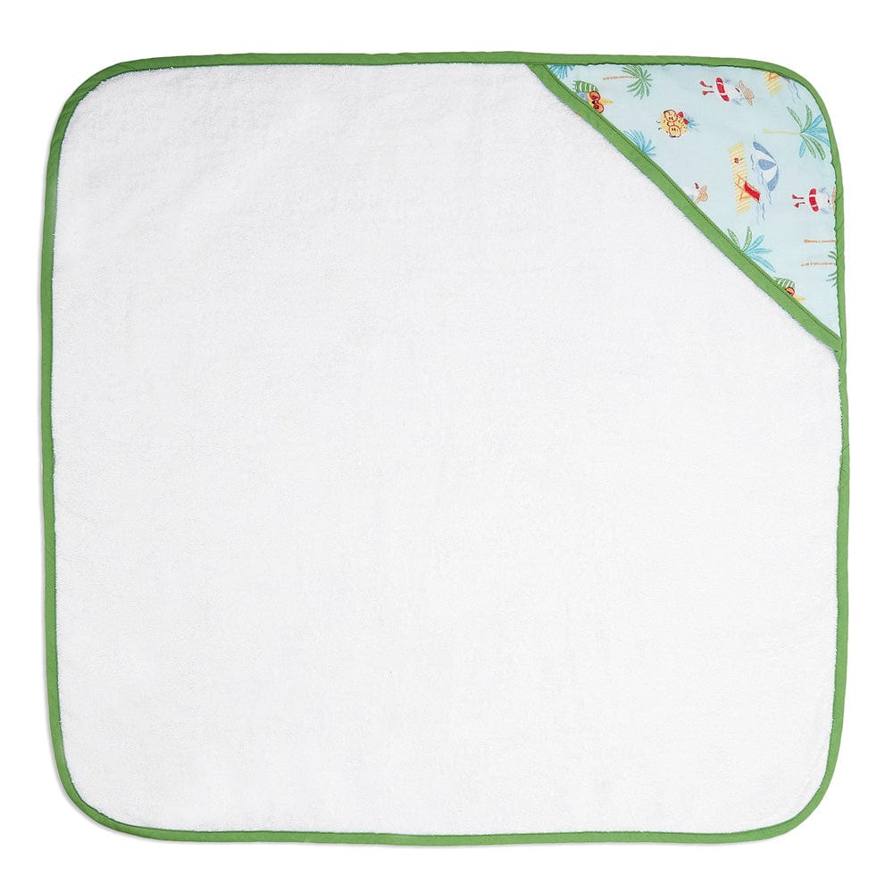 Cotton Muslin-Terry Hooded Towel ( Newborn - 12 Months) - Tropical Retreat