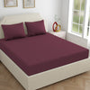 Jersey Fitted Bedsheet - Double/Wine