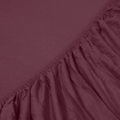 Jersey Fitted Bedsheet - Single/Wine