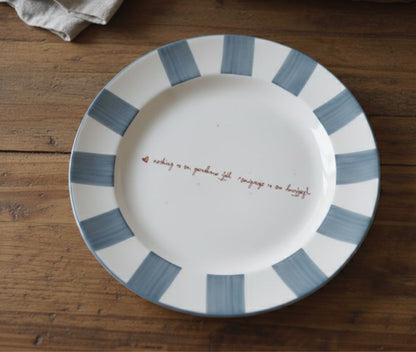 Daydream Blue Blue Dinner Plate- White & Blue
