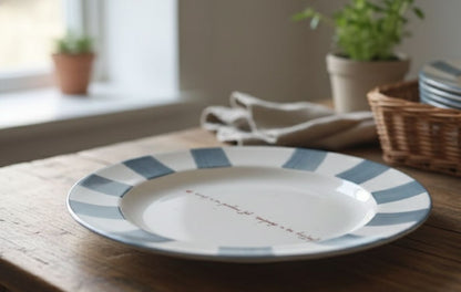 Daydream Blue Blue Dinner Plate- White & Blue