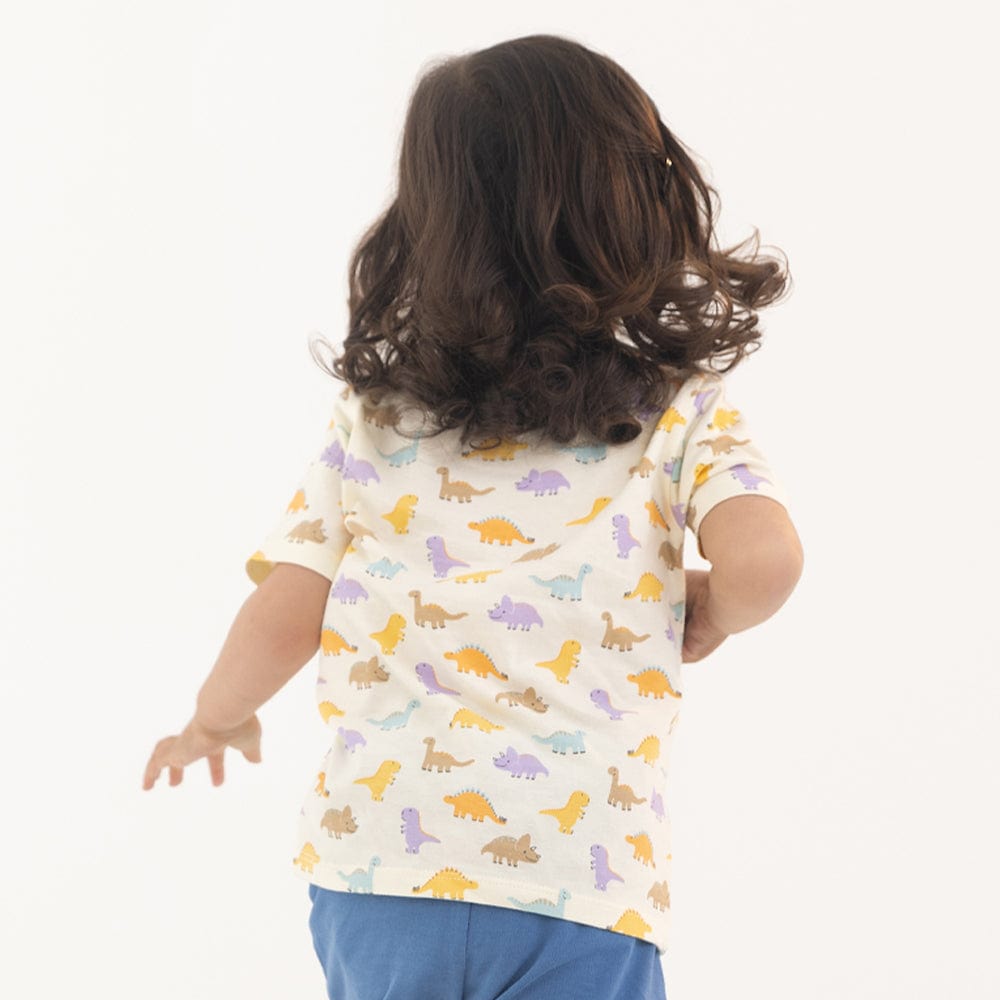 100% Cotton Half Sleeve Boy T-Shirt, Off white