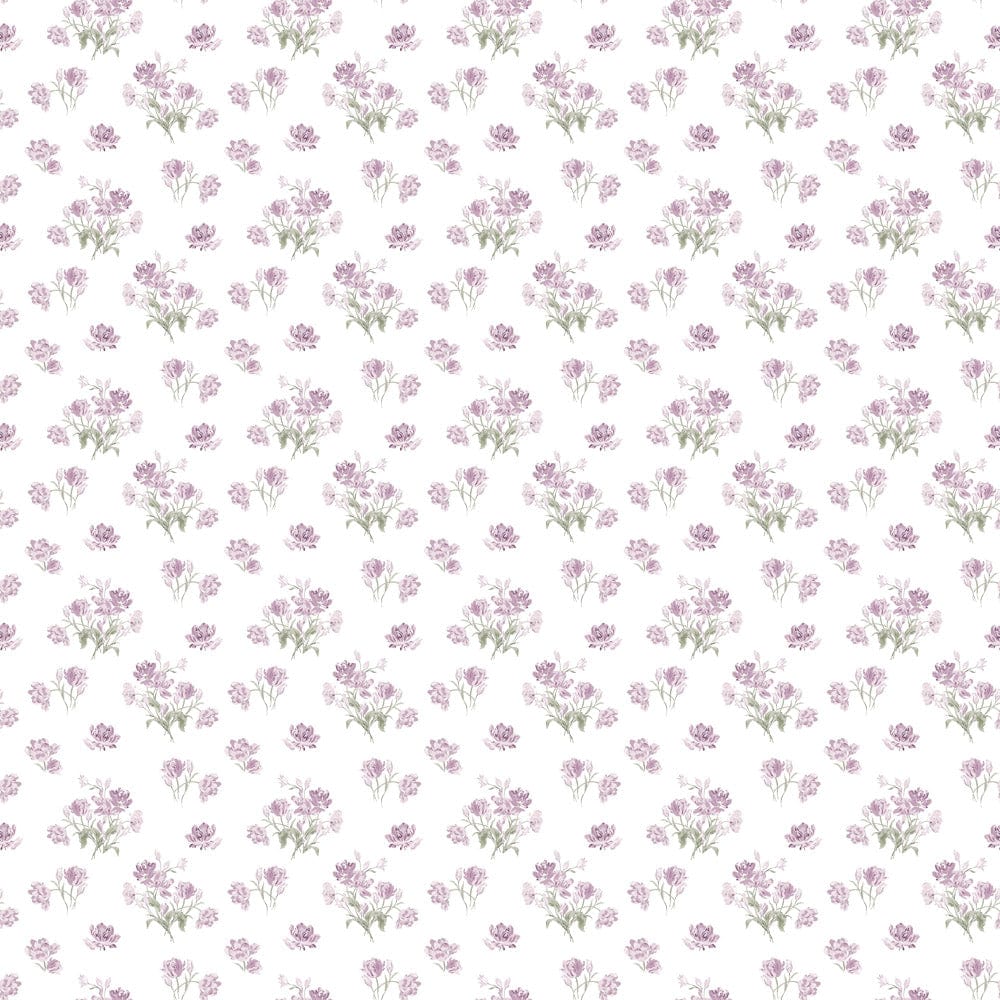 Lilac Dream, 100% Cotton Double Size Bedsheet, 186 TC