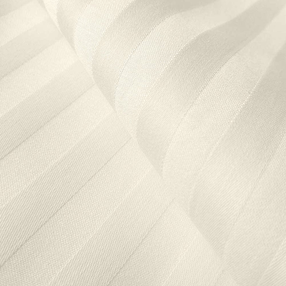 Ivory Satin Stripes Bedsheet, 210 TC