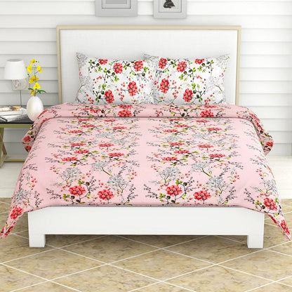 Victorian Summer Dream, 100% Cotton Double Size Bedsheet, 186 TC