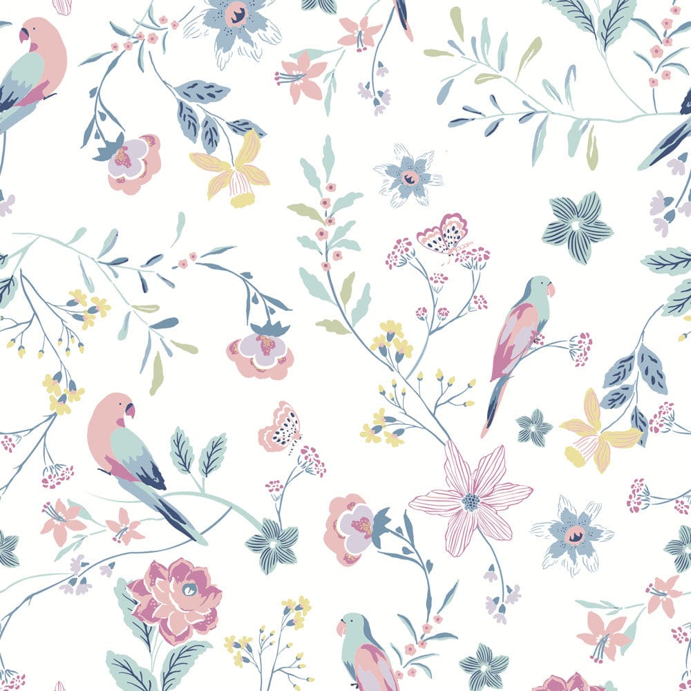 Exotic Wings, 100% Cotton Double Fitted Bedsheet, 186 TC