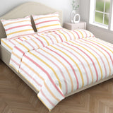 Pink Spectrum 100% Cotton King Fitted Bedsheet, 186 TC