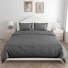 Dark Grey Satin Stripes Double Bedsheet, 210 TC