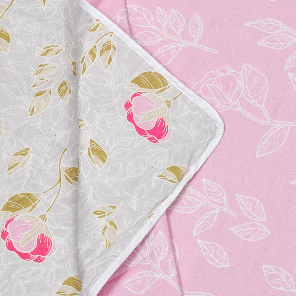 100% Cotton Single/Double Size Reversible AC Blanket - BLOOMING ROSES