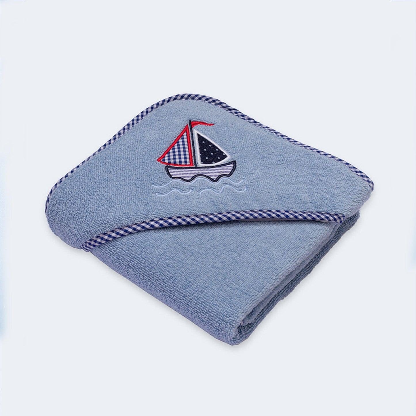 Baby Ship Hooded Towel - Blue