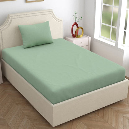 Jersey Fitted Bedsheet - Single/Green